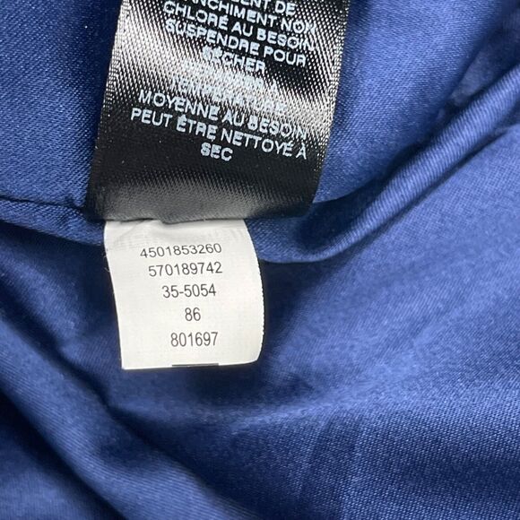 White House Black Market Dress 2 Navy Blue Lace Sheath Sleevless Satin Lined - Picture 13 of 16